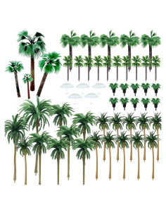 Woohome 44 PCS Árboles de Coco y Mini Paraguas para Diorama