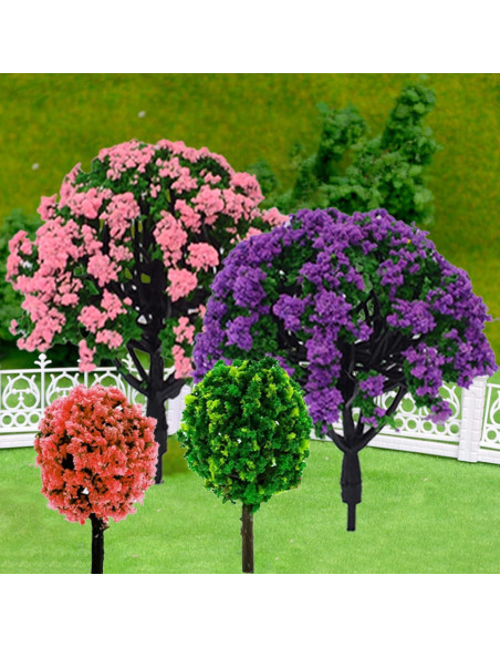 Woohome 60 Árboles Miniatura Mezclados para Modelos DIY