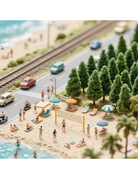 16 Mini Árboles de Pino Verde Gtziqa para Diorama 3.5-16 cm