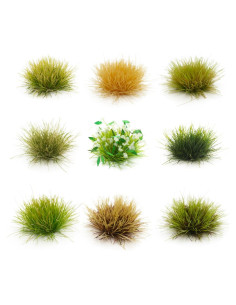 126 Piezas Césped Artificial POMKON para Dioramas y Modelos