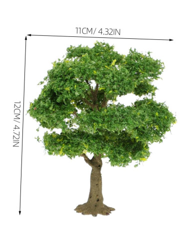 GLEAVI Árboles en Miniatura Verde para Diorama 10.99x11.99cm