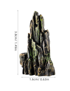 Adornos de Roca de Resina Amosfun para Jardín y Acuario - 8 Piezas 2