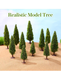 15 Árboles de Cedro en Miniatura FOMIYES para Dioramas 10cm 2