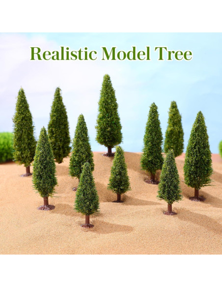 15 Árboles de Cedro en Miniatura FOMIYES para Dioramas 10cm
