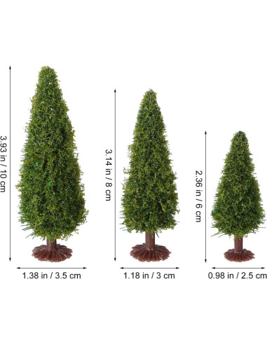 15 Árboles de Cedro en Miniatura FOMIYES para Dioramas 10cm