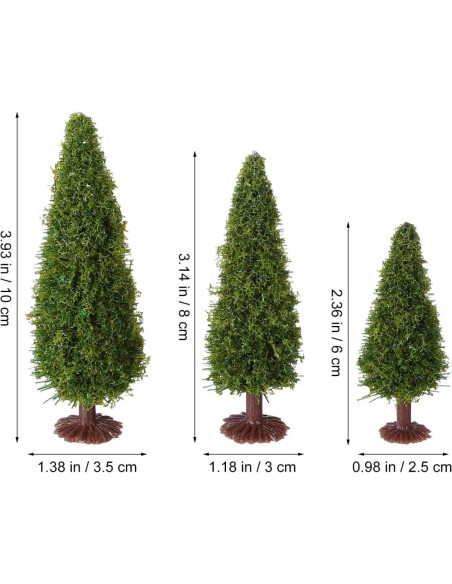 15 Árboles de Cedro en Miniatura FOMIYES para Dioramas 10cm