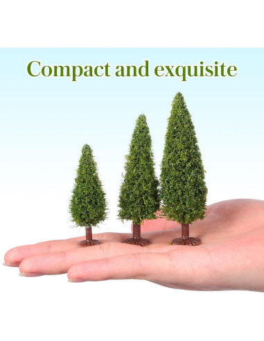 15 Árboles de Cedro en Miniatura FOMIYES para Dioramas 10cm