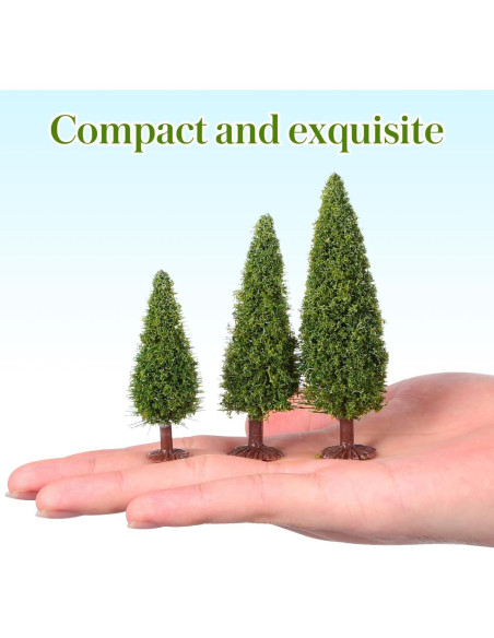 15 Árboles de Cedro en Miniatura FOMIYES para Dioramas 10cm