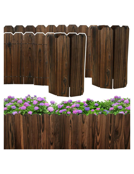 Borde de Jardín de Madera 30 cm H x 119.4 cm L - 2 Paquetes