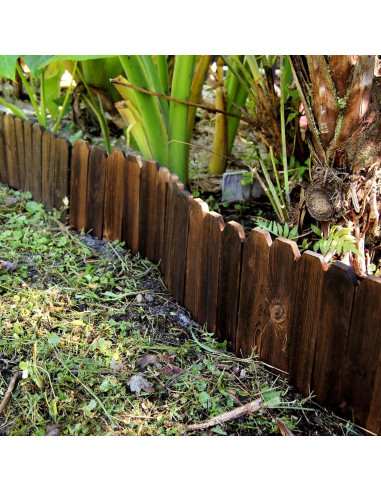 Borde de Jardín de Madera 30 cm H x 119.4 cm L - 2 Paquetes