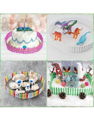 Mini Valla de Jardín de Hadas HOSEASCA 90.17x5.08 cm Blanca