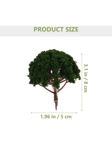 20 Árboles Miniatura Falsos DOITOOL para Escenografía Verde