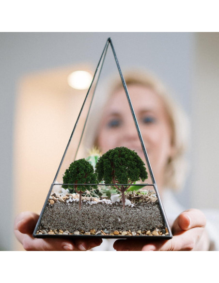 20 Árboles Miniatura Falsos DOITOOL para Escenografía Verde