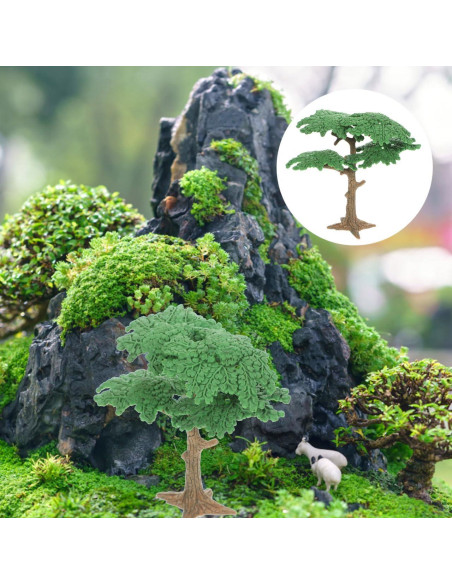 Árboles Miniatura para Diorama Homoyoyo 3 Piezas Multicolor