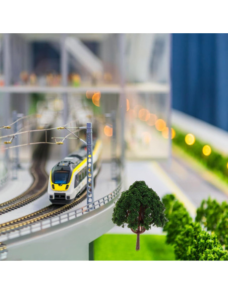 20 Árboles Miniatura Falsos DOITOOL para Escenografía Verde