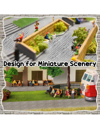 6 Pcs Alfombrillas de Pueblo Warmtree Ladrillo Gris Autoadhesivas