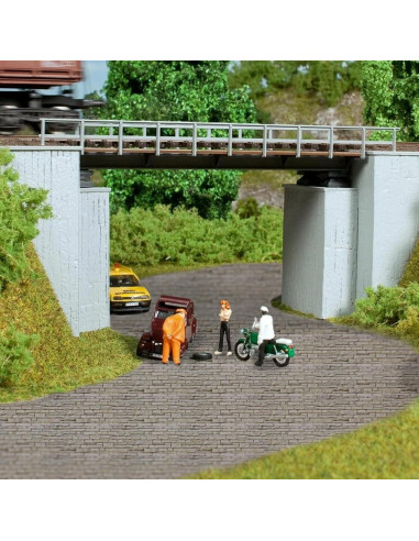 6 Pcs Alfombrillas de Pueblo Warmtree Ladrillo Gris Autoadhesivas