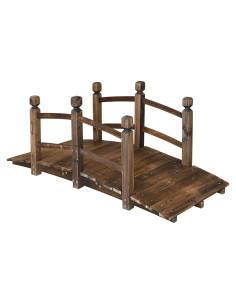 Puente de Jardín de Madera de Abeto Reliancer 1.5m Arco Decorativo