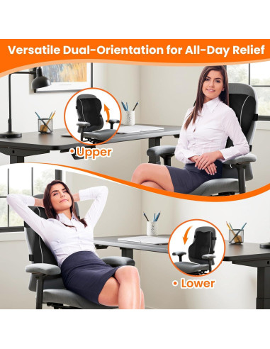 Almohada Lumbar Ergonómica CloudBliss - Espuma Viscoelástica Negra