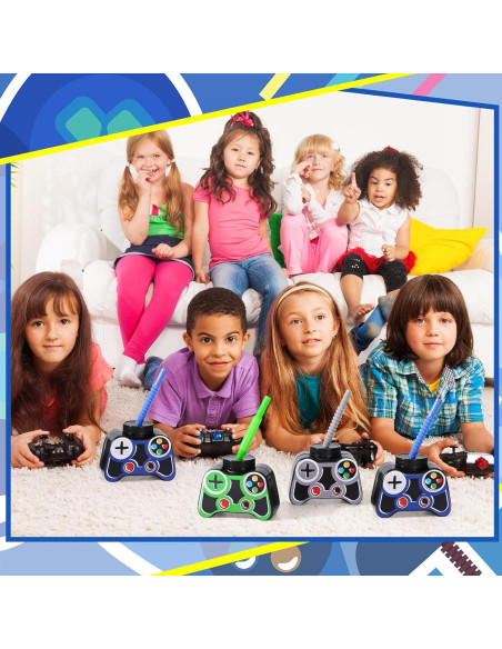 Vasos de Fiesta Gamer Mifoci 12 Pcs 295ml con Pajilla y Tapa