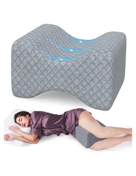 Almohada de Rodilla Viscoelástica SweetSlubr - Soporte para Dormir Lado