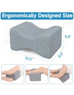 Almohada de Rodilla Viscoelástica SweetSlubr - Soporte para Dormir Lado 2