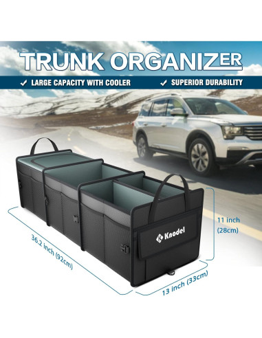Organizador de Maletero K KNODEL Plegable con Bolsa Enfriadora