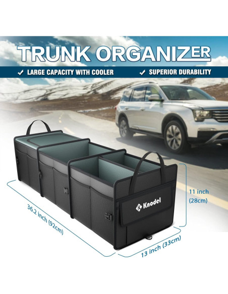Organizador de Maletero K KNODEL Plegable con Bolsa Enfriadora
