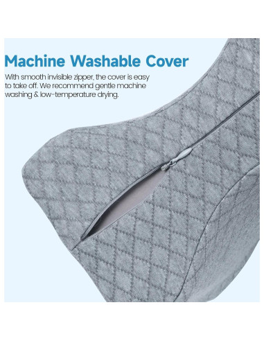 Almohada de Rodilla Viscoelástica SweetSlubr - Soporte para Dormir Lado