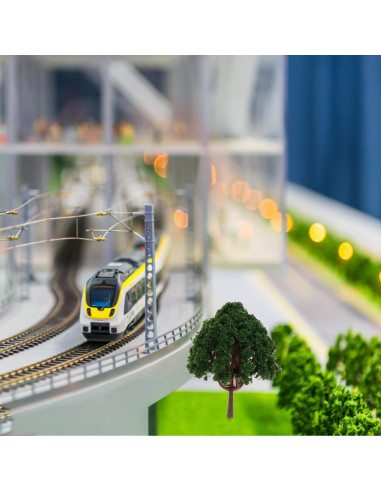 20 Árboles Miniatura Falsos DOITOOL para Escenografía Verde