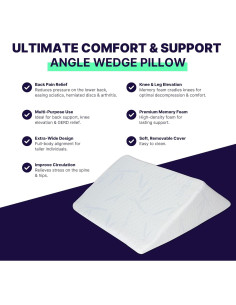 Almohada en Cuña para Alivio de Espalda y Rodillas - Sistemas de Soporte para Espalda - Pequeña 2
