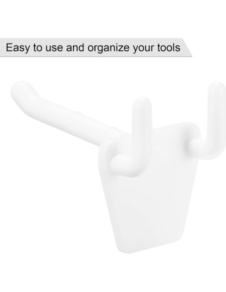 Ganchos de Tablero de Plástico MECCANIXITY 5 cm - Paquete de 20