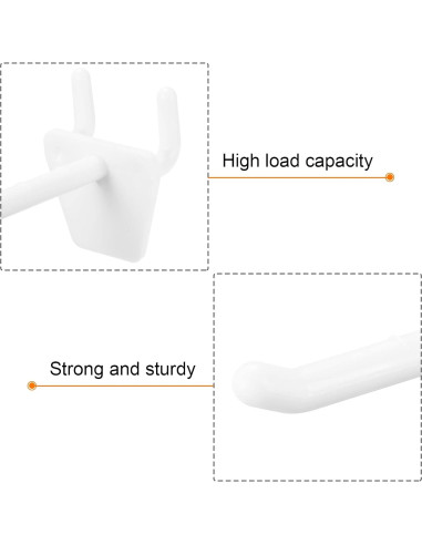 Ganchos de Tablero de Plástico MECCANIXITY 5 cm - Paquete de 20
