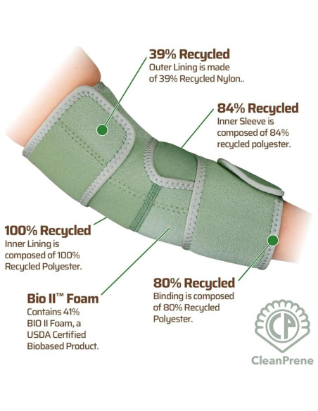 Soporte de Codo CleanPrene - Ecológico y Ajustable - Talla Única