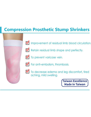 Reductores de muñón protésicos JianiMed 40cm 20-30 mmHg 2XL
