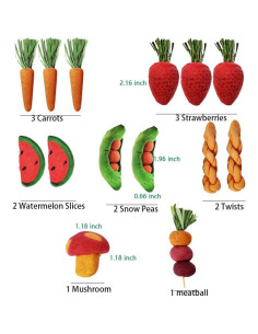 14 Piezas Juguetes Naturales para Conejos y Hámsters Finymk 2