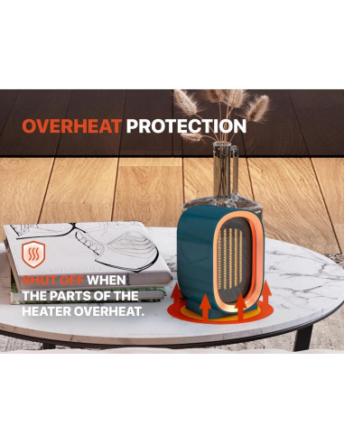 Calentador de Espacio Eléctrico PERLLENT XR1201-B 1200W/800W