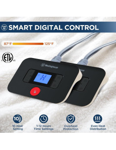 Almohadilla Térmica Queen Size Westinghouse 60x80 cm 10 Niveles 2