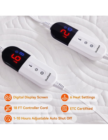 Almohadilla Térmica Eléctrica Guohaoi Reina 152x203 cm 6 Niveles