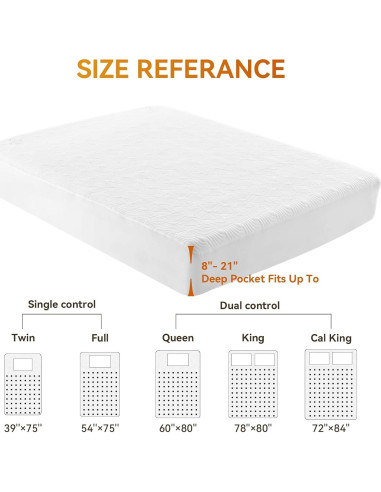 Almohadilla Térmica Eléctrica Guohaoi Reina 152x203 cm 6 Niveles