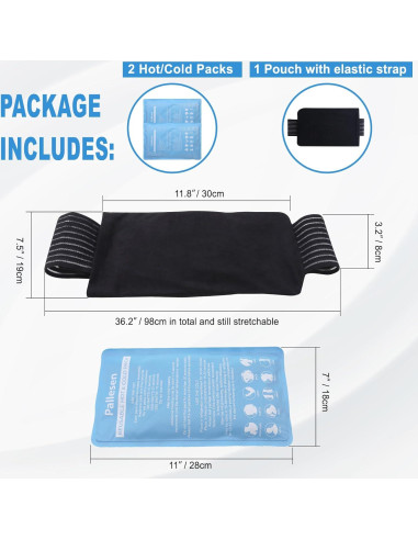 Paquete de Hielo Reutilizable Pallesen - Gel Frío 28x18cm Set de 3