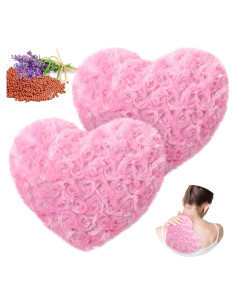 Almohadilla Térmica para Microondas Hungdao Corazón Rosa 2 Pcs
