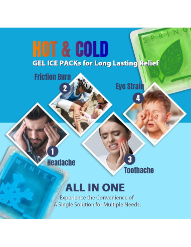 Paquete de Hielo Soulagers para Lesiones - Terapia Fría y Caliente