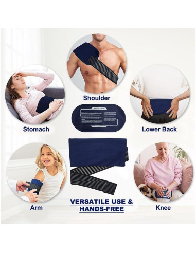 Paquete de Hielo de Gel Reutilizable AADSI 3 Pcs 25.4x12.7cm