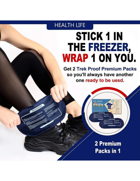 Paquete de Hielo de Gel Reutilizable AADSI 3 Pcs 25.4x12.7cm