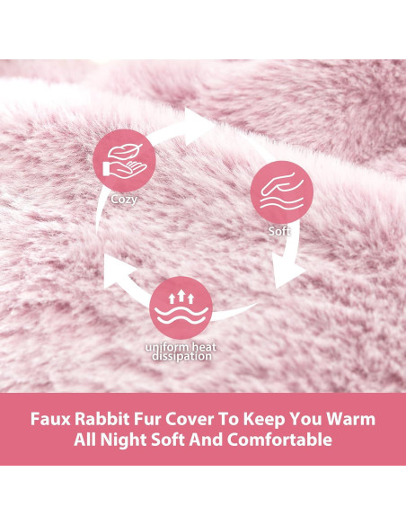 Botella de Agua Caliente DICEVER 2L con Funda Rosa a Prueba de Fugas