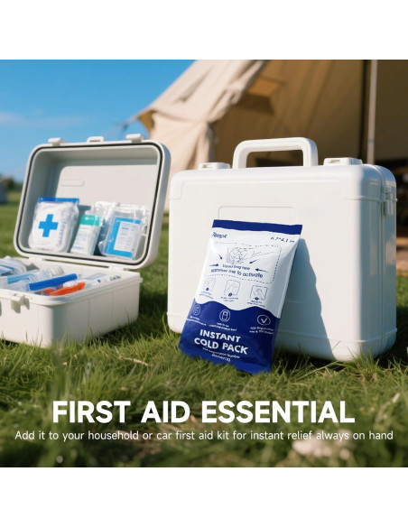 25 Paquetes Fríos Instantáneos Tempk - Compresas Desechables para Lesiones