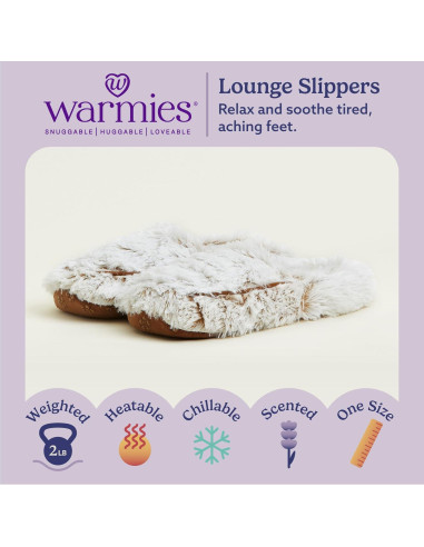 Pantuflas de microondas Warmies para mujeres - suaves y antideslizantes