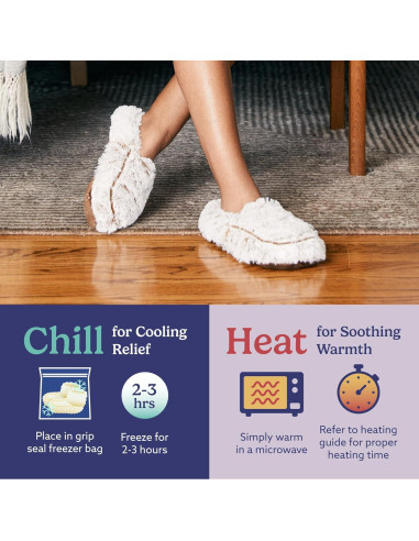 Pantuflas de microondas Warmies para mujeres - suaves y antideslizantes