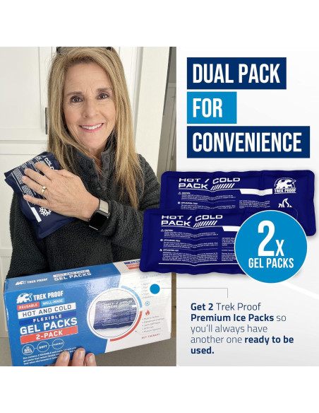 Paquete de Hielo Flexible Trek Proof - Gel Reutilizable (2 Unidades)